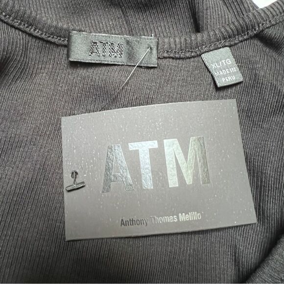 ATM Anthony Thomas Melillo Ribbed Boy Tank Top Cotton Black XL NWT MSRP $98 - Picture 7 of 8